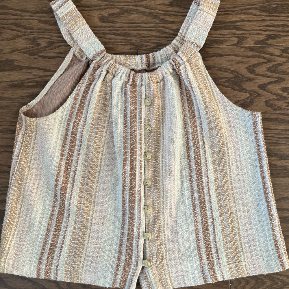 Madewell Texture and Thread Button Front Top